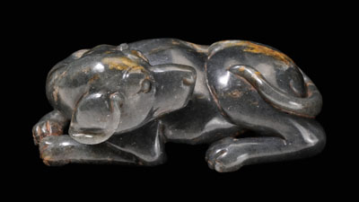 Jade Dog Qing Dynasty, dark gray