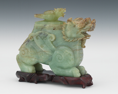 Jade Mythical Dog Vessel with