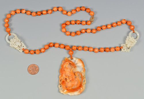 JADE NECKLACE W/ SALAMANDER