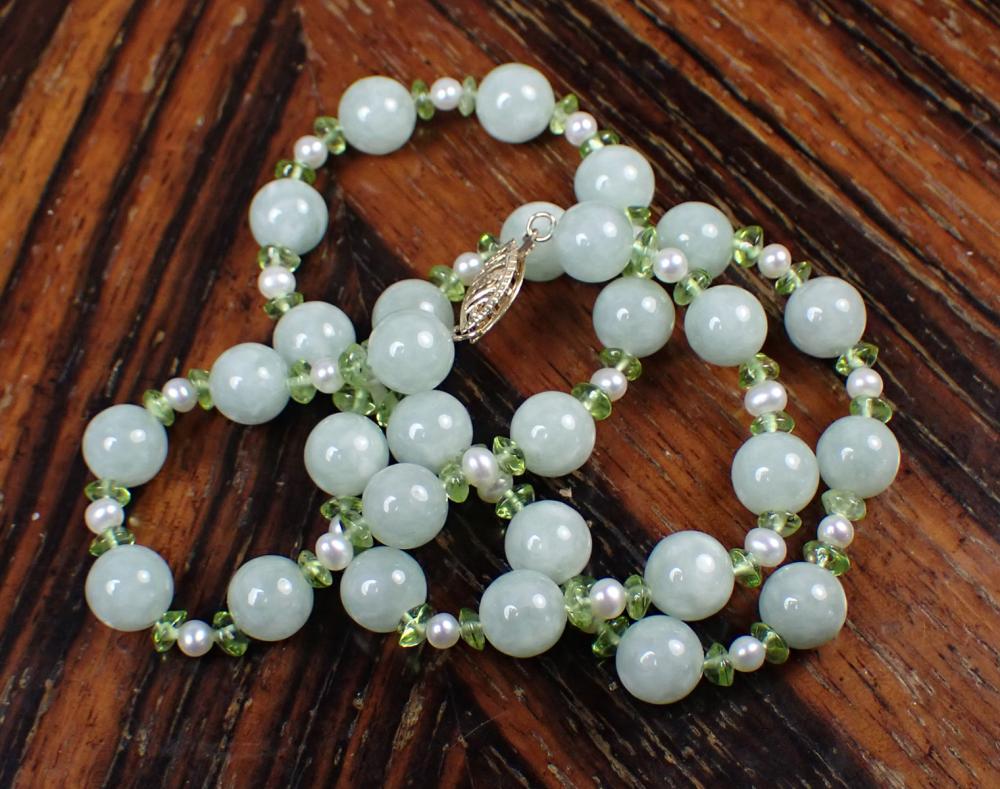 JADE, PERIDOT, PEARL AND GOLD