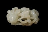 JADE QILIN JADE WITH RUYI LOTU