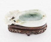 JADEITE BRUSH WASHER, 20TH CEN