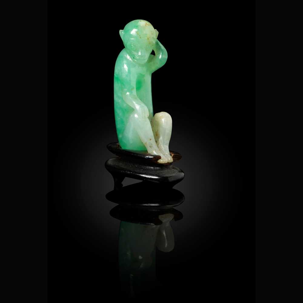 JADEITE CARVING OF A MONKEY