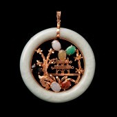 JADEITE JADE 14K PENDANT W/ MU