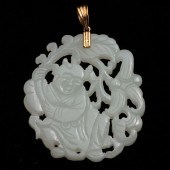 JADEITE JADE CARVED PENDANT OF