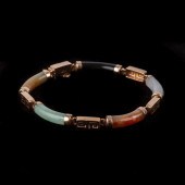 JADEITE JADE MULTICOLOR 14K LI