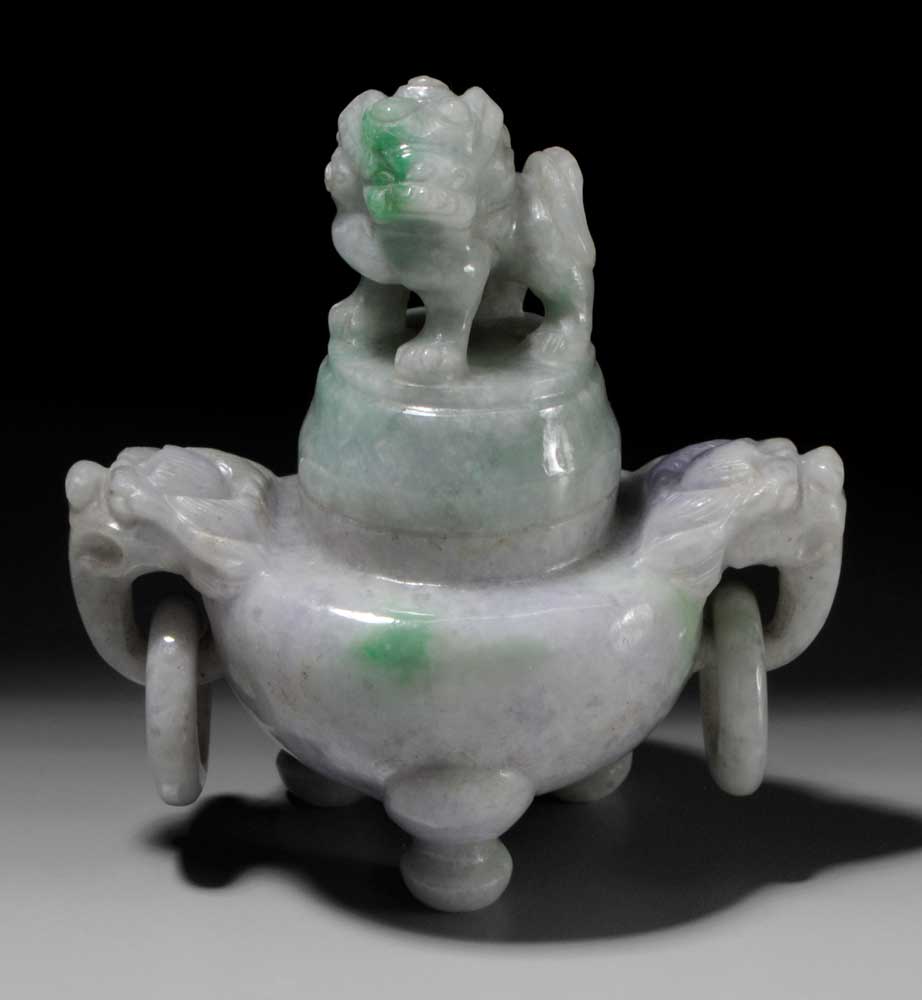 Jadeite Tripod Censer Chinese, pale