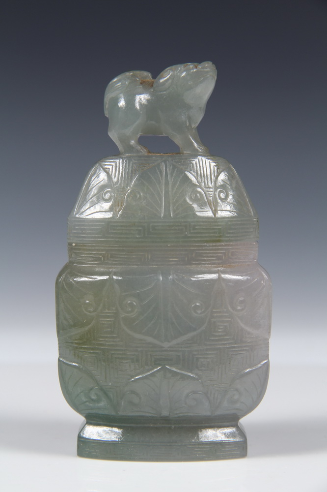 JADEITE URN - Miniature Carved