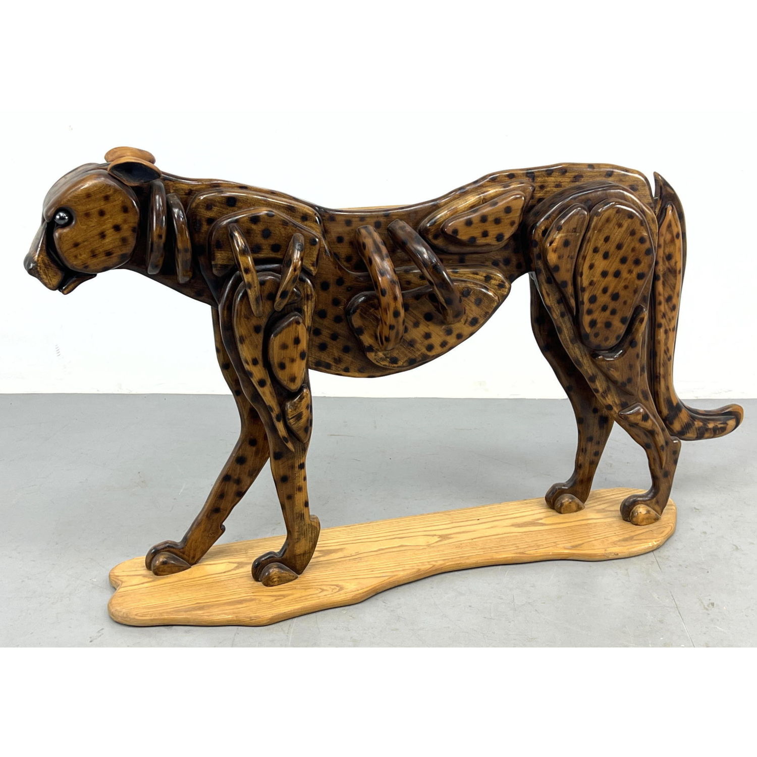 Jaguar Wood Figural Sculpture.