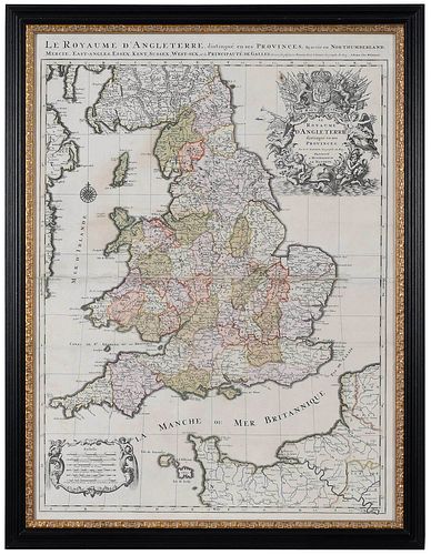 JAILLOT AND SANSON - MAP OF ENGLAND