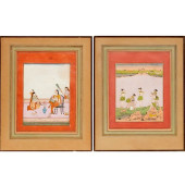 JAIPUR SCHOOL, (2) PAINTINGS,