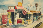 JAKE LEE (1915-1991), WHARF WI