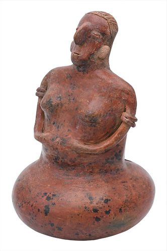 JALISCO REDWARE FEMALE EFFIGY