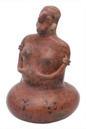 JALISCO REDWARE FEMALE EFFIGY