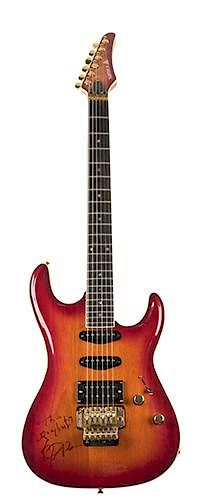 JAMES BROWN SIGNED GUITAR.James