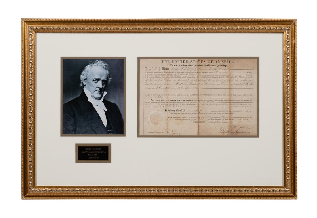 JAMES BUCHANAN SEC'TY SIGNED LAND