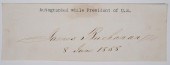 JAMES BUCHANAN, SIGNATURE AS P