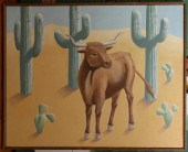 JAMES BURNETT OIL ON CANVAS PA
