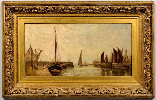 JAMES CASSIE O/C, HARBOR SCENEOil