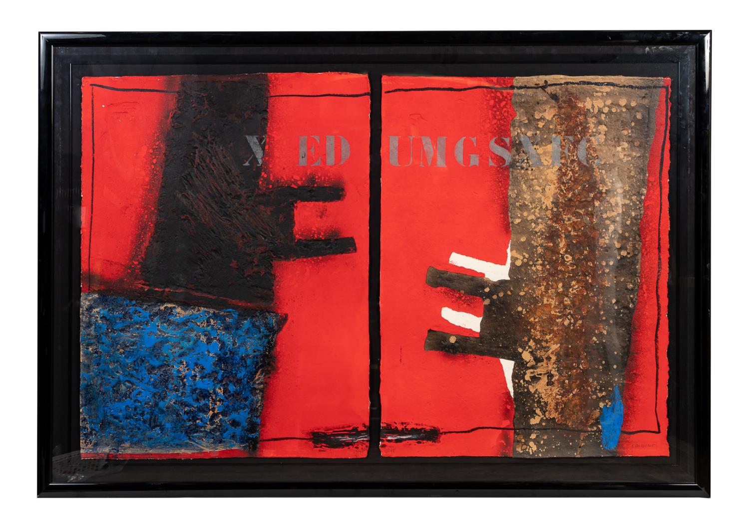 JAMES COIGNARD "RED SQUARES & TEXT"