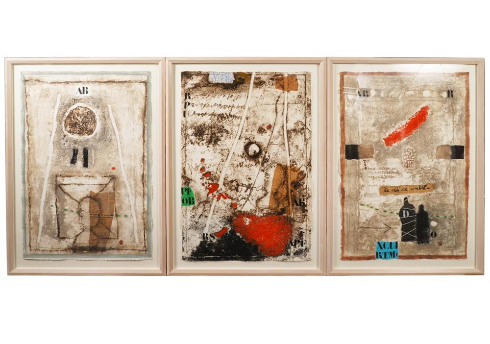 JAMES COIGNARD TRIPTYCH MIXED MEDIA