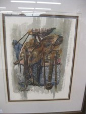 James Collender Watercolor ''T
