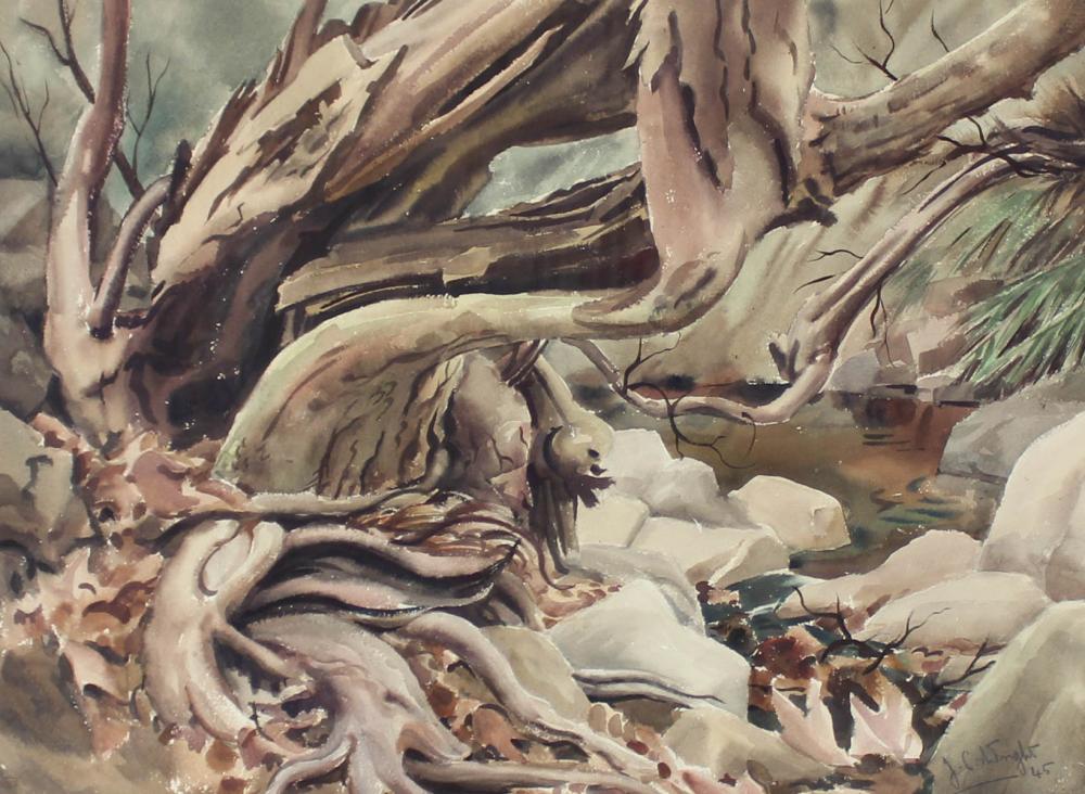 JAMES COUPER WRIGHT WATERCOLOR ON