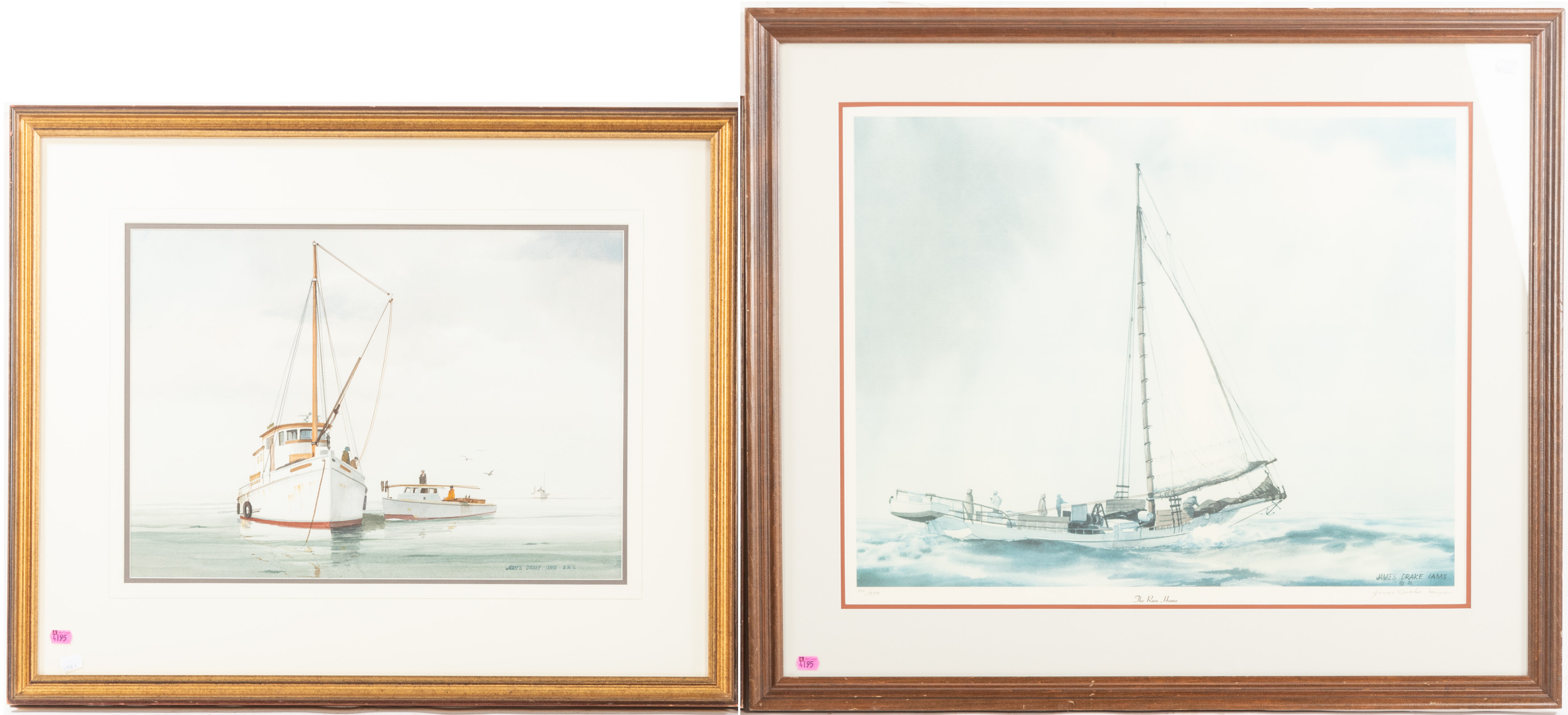 JAMES DRAKE IAMS. TWO FRAMED