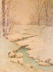 JAMES E. BOURQUIN OIL ON BOARD