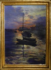 JAMES FRANCIS BARKER OIL ON CA