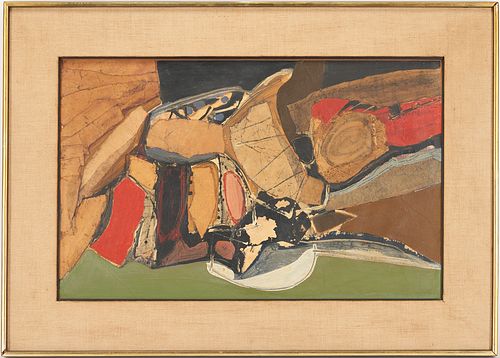 JAMES GRANT, ABSTRACT OIL COLLAGE