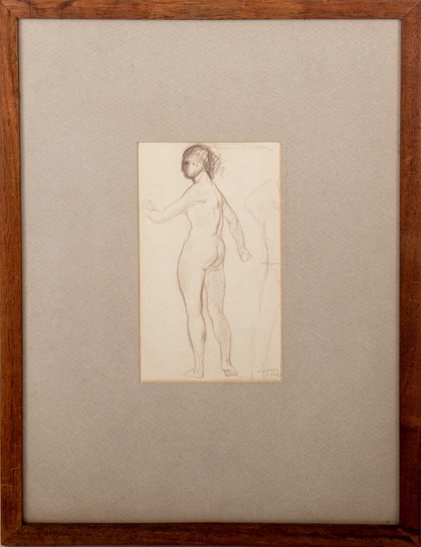 JAMES HANES STUDY OF A NUDE WOMAN