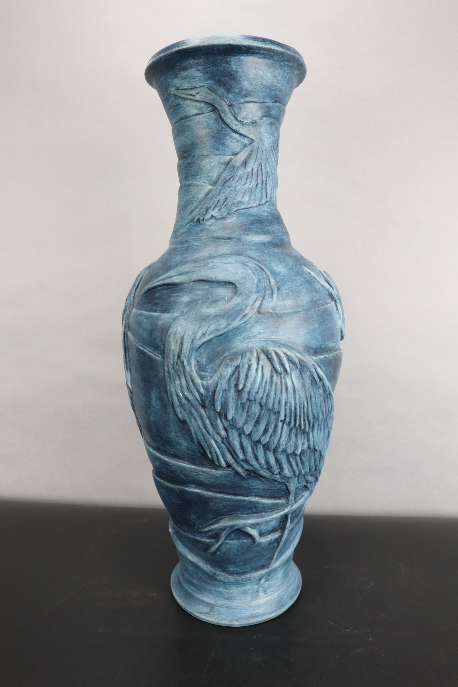 JAMES HARDMAN BLUE CERAMIC VASE