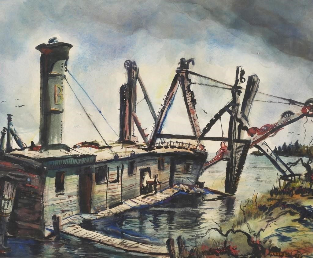 JAMES HARRIES, WPA WATERCOLOR