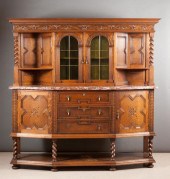 JAMES I REVIVAL OAK SIDEBOARD,