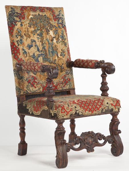 James II Style Open Armchairlate