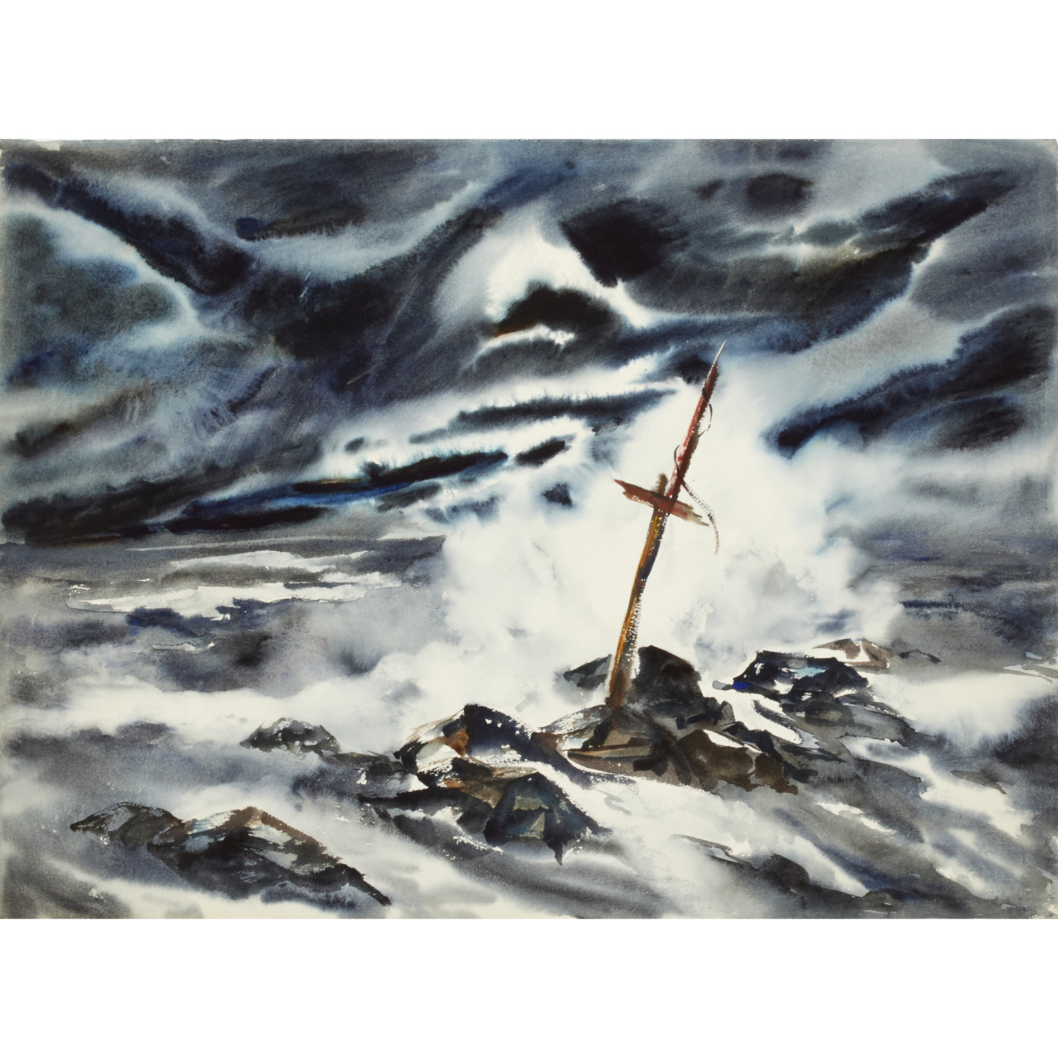 JAMES KIRK MERRICK, WATERCOLOR ON