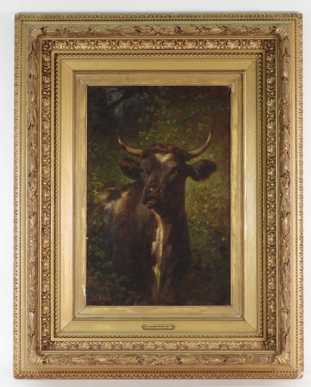 JAMES M. HART BROWN COW PORTRAIT