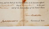 JAMES MADISON, SIGNED DOCUMENT