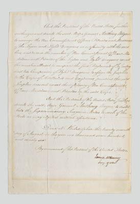 James McHenry signed document,