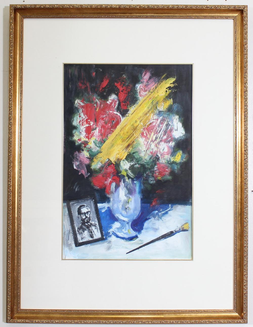 JAMES MICHAELS OIL ON BOARDJAMES