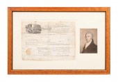 JAMES MONROE SIGNED LAND GRANT