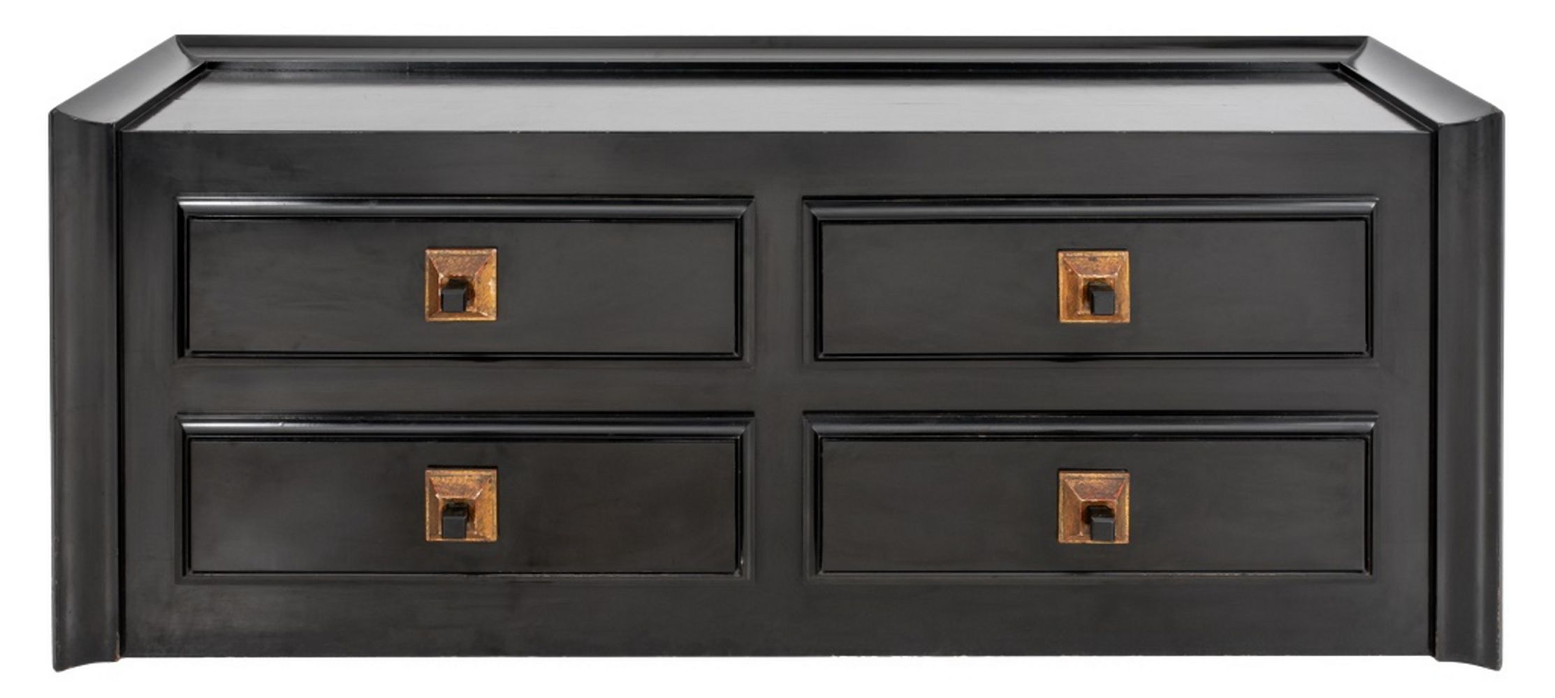 JAMES MONT EBONIZED FOUR DRAWER