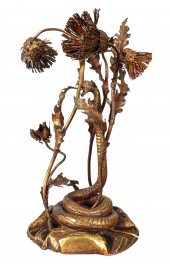 JAMES MONT GILT METAL SNAKE TA