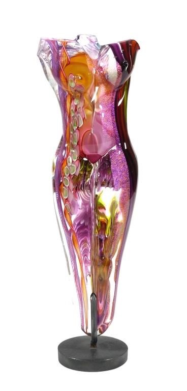 JAMES NOWAK ART GLASS NUDE FEMALE