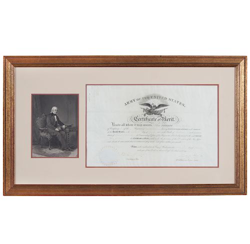 JAMES POLK 1848 ARMY CERTIFICATE OF
