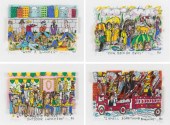 JAMES RIZZI FOUR 3-D PRINTS ON