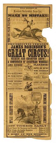 JAMES ROBINSON'S GREAT CIRCUS.James