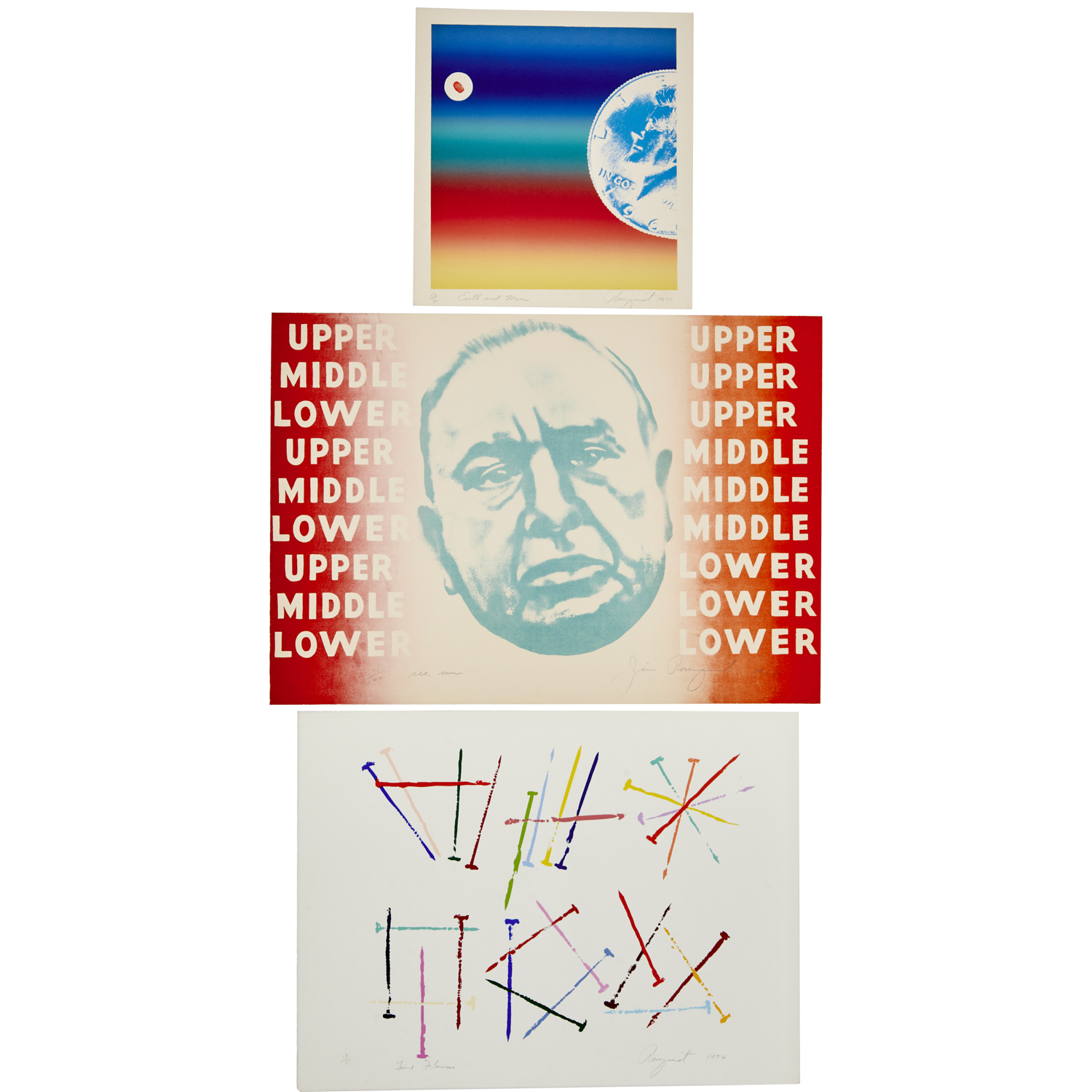 JAMES ROSENQUIST, (3) LITHOGRAPHS