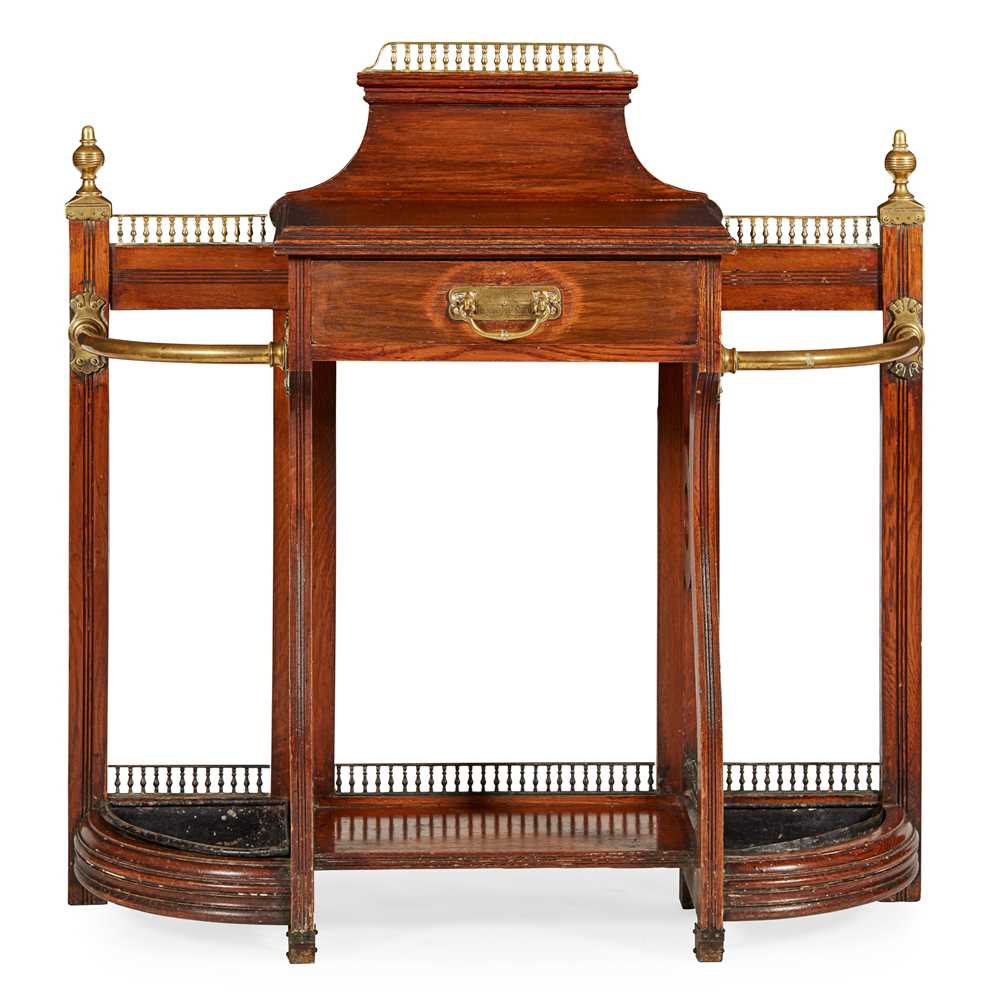 JAMES SHOOLBRED OAK AND BRASS